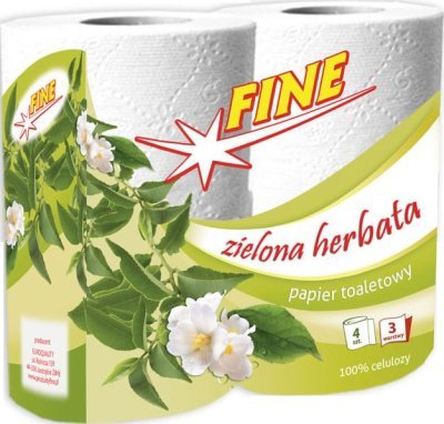 Toaletní papír Fine 3 vrstvý 4 ks zelený čaj