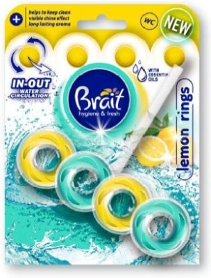 Brait kostka do WC RINGO s vůní citronu 40 g