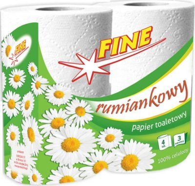 Toaletní papír Fine 3 vrstvý 4 ks heřmánkový