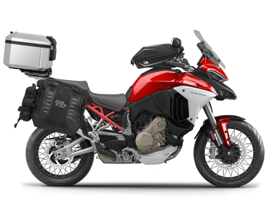 Kompletní sada sedlových brašen SHAD 130.kitTR40big48-51 TERRA TR40 a hliníkového 48L topcase, včetně montážní sady SHAD Ducati Multistrada 1200 V4