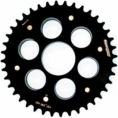 Rear sprocket SUPERSPROX STEALTH with alloy disc RSA-737_530:40-BLK černý 40 zubů, 530
