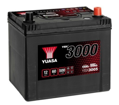 Autobaterie Yuasa YBX3000 SMF 12V, 60Ah, 500A, YBX3005