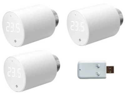 Shelly BLU TRV 3-Pack + BLU Gateway Gen3 - 3ks termostatická radiátorová hlavice s 1ks bránou, Bluetooth