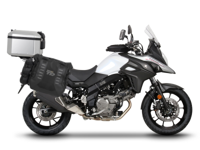 Kompletní sada sedlových brašen SHAD 130.kitTR40big55-9 TERRA TR40 a hliníkového 55L topcase, včetně montážní sady SHAD SUZUKI DL 650 V-Strom