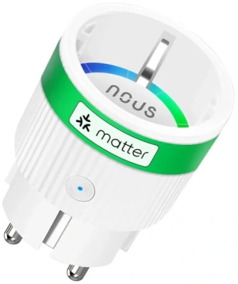 Nous A8M Matter Smart Zásuvka 16A - zásuvka s měřením spotřeby, Wi-Fi, 16A