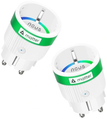 Nous A8M Matter Smart Zásuvka 16A - zásuvka s měřením spotřeby, Wi-Fi (2 kusy)