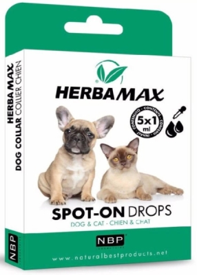 Herba Max Spot-on Dog & Cat repelentní kapky 5 x1 ml