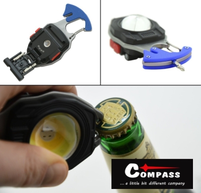 Svítilna COB 740lm se zapalovačem a řezačem pásů Compass 08327