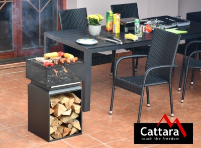 Ohniště CUBE s mřížkou 74cm Cattara 13007