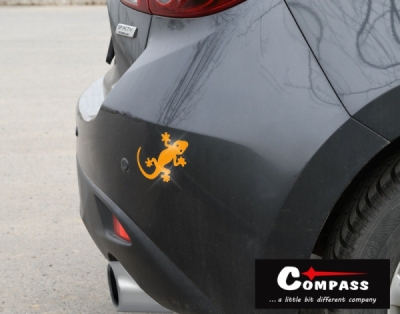 Compass dekor samolepící GECKO žlutý