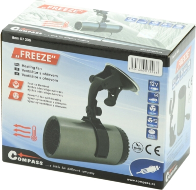 Compass ventilátor s ohřevem FREEZE na přísavku 12V
