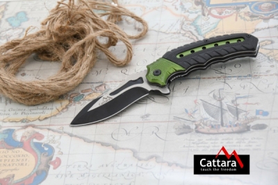 Nůž zavírací Cattara COBRA 20cm s pojistkou, zelená-černá