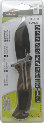 Nôž zatvárací BLACK BLADE s poistkou 21,7cm Cattara 13229