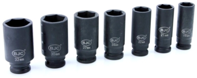 Hlavice nástrčná rázová, sada 13 ks, 1/2“, 10-32 mm, 78 mm BJC M58272
