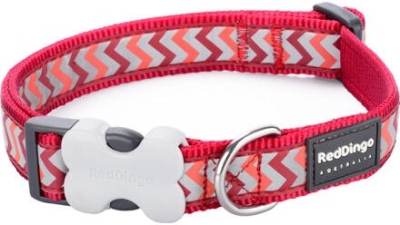 Obojek RD 20 mm x 30-47 cm - Ziggy Rfx - Červená