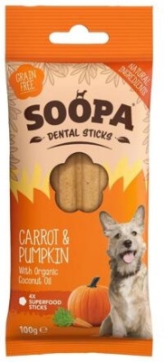 Dentální tyčinky Soopa s mrkví a dýní 100 g