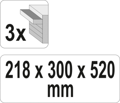 Skříňka na nářadí, 3x zásuvka Yato YT-08873