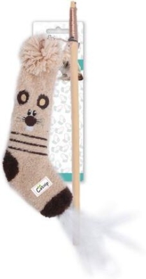 Dřevěná vábnička AFP Sock Cuddler s ponožkou — myš