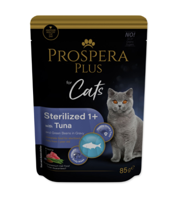 Kapsička Prospera Plus Sterilized 1+, Tuna, Beans 85g