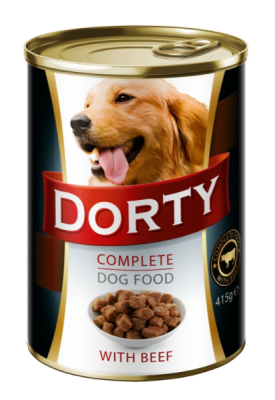 DORTY Dog Hovězí, konzerva 415 g