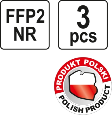 Maska proti prachu s ventilom FFP2 YATO YT-7492 3 kusy