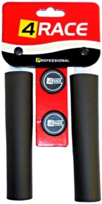 Gripy 4race Tvrzené Pěnové Nbr 136mm Kulaté Černé