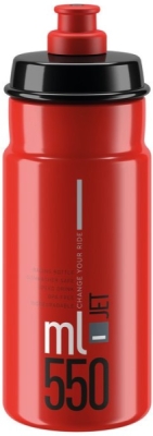 Lahev Elite Jet Clear Červená, Šedé Logo 550 Ml