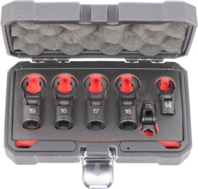 Klúče na prevlečné matice, flexibilné, 12-19 mm, 6 ks - QUATROS QS 50634