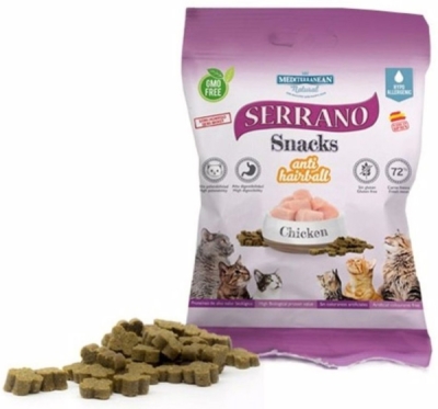 Serrano Snack Cat AntiHairball Chicken 50 g