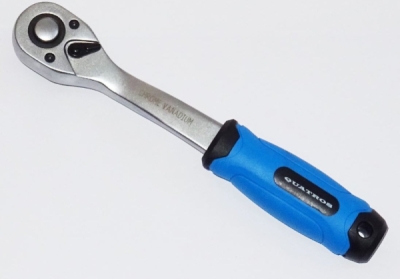 Ráčna 1/2", 72 zubů, s přepínací páčkou, vyhnutá, délka 250 mm - QUATROS QS50114