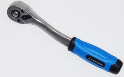 Ráčna 3/8", 72 zubů, s přepínací páčkou, vyhnutá, délka 200 mm - QUATROS QS50113