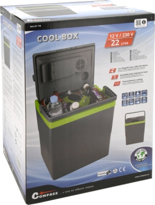 Autolednička chladicí box Compass 22l 12/220V