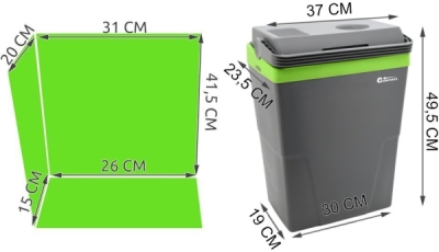 Autolednička chladicí box Compass 22l 12/220V