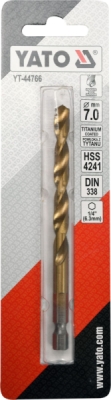 Vrták na kov TITAN 1/4" 7mm Yato YT-44766