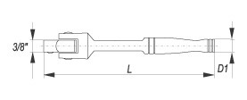 Ráčna 3/8" otočná 140 mm Yato YT-3839