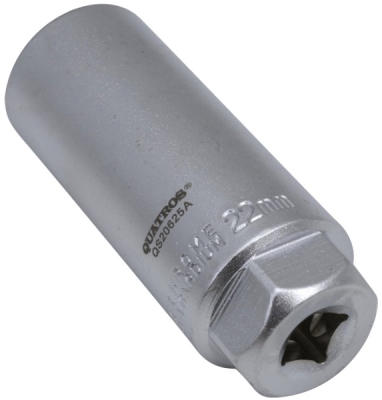 QUATROS Klíč na snímače a lambda sondy 22 mm- výřez 8mm QS20625A