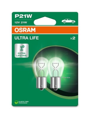 Žárovka Osram P21W, Ultra Life 7506ULT-2BL