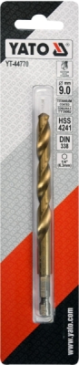 Vrták na kov TITAN 1/4" 9mm Yato YT-44770