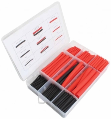 Bužírky - smršťovací hadičky s lepidlem, 9.5x89-1.6x45 mm, barevné, sada 270 ks - ASTA  A-TC531