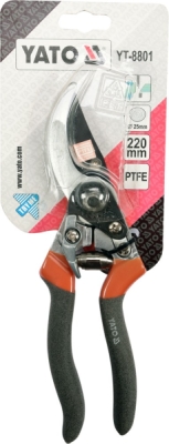 Yato Nůžky zahradnické 220mm (průměr do 25mm) šikmý střih