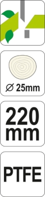 Yato Nůžky zahradnické 220mm (průměr do 25mm) šikmý střih