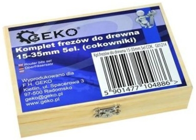 Sada stopkových fréz na dřevo 5ks, 15-35mm GEKO G01214