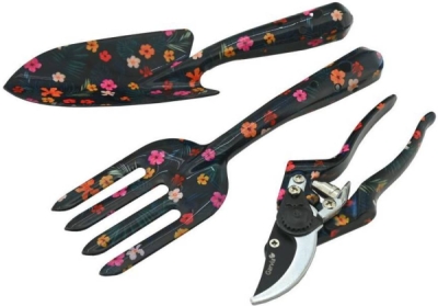 Sada zahradního nářadí 3ks Dark Flowers Garvia 21142