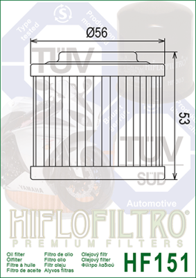 Olejový filtr HIFLOFILTRO HF151