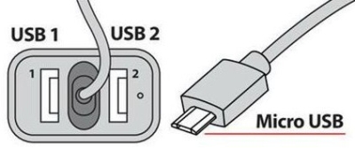 Nabíječka telefonu Micro USB + 2 x USB 5800mA