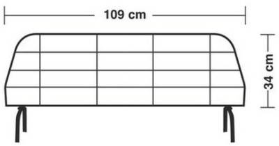 Mříž na psa š. 109cm, v.34cm