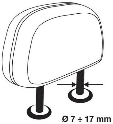 Mříž na psa š. 85-140cm, v. 30-55cm fix na opěrky hlavy