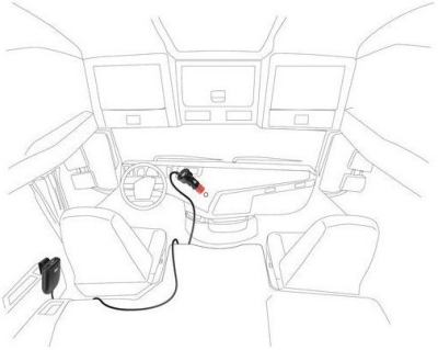 Nabíjecí kabel 4 x USB 12/24V rychlé nabíjení 7800mA
