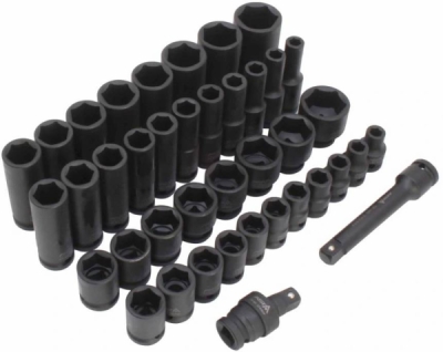 Sada zástrčných hlavic 1/2", úderové, 9-30 mm, 40 ks – Asta A-HEX40F