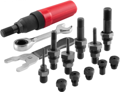 Nástavec nýtovací na vrtačku T-COMBO, sada pro matice M3-M12 i trh. nýty 2,4-6,4mm, CrMoV FORTUM
